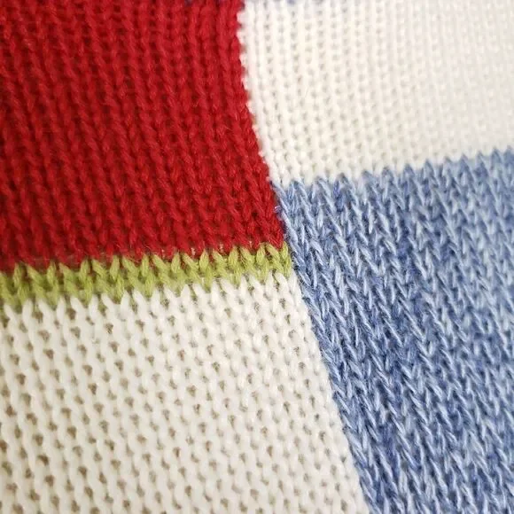 Vintage Liz Claiborne knit colorblock sweater XLP - Picture 5 of 7